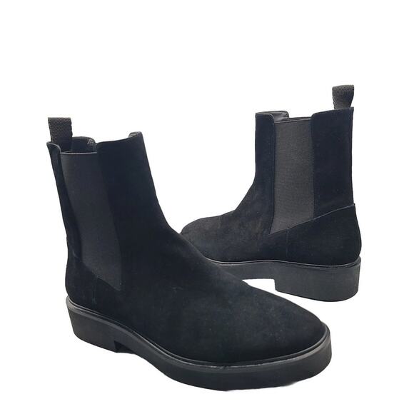 STUART WEITZMAN Henley Suede Bootie Chelsea Black Size 7 NEW - Picture 2 of 10